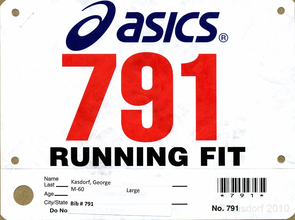 Shamrocks and Shenanigans 5K 2010 0030.jpg - The 2010 Shamrocks and Shenanigans 5K race in Ann Arbor MI. Cool and damp, and crowded. The official bib number.